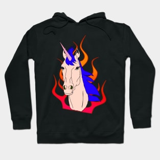 Unicorn With Flames Hoodie